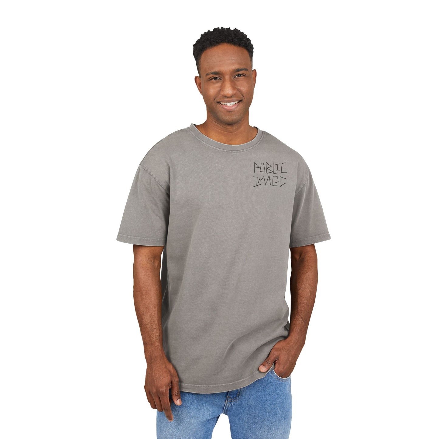 Distorted Acid Washed Heavy Oversize Tee