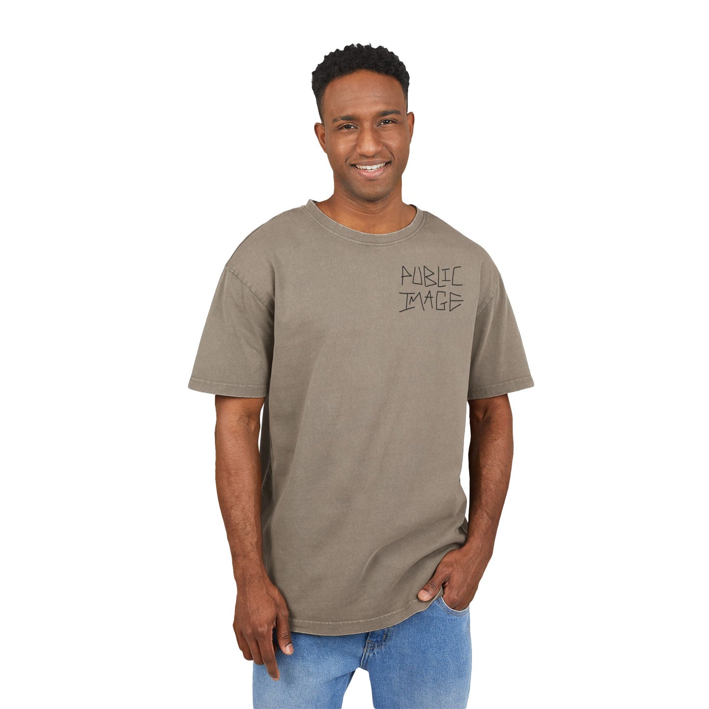 Distorted Acid Washed Heavy Oversize Tee